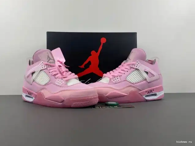 Cheap Kickmax X OFF-WHITE JORDAN PINK 4 0516